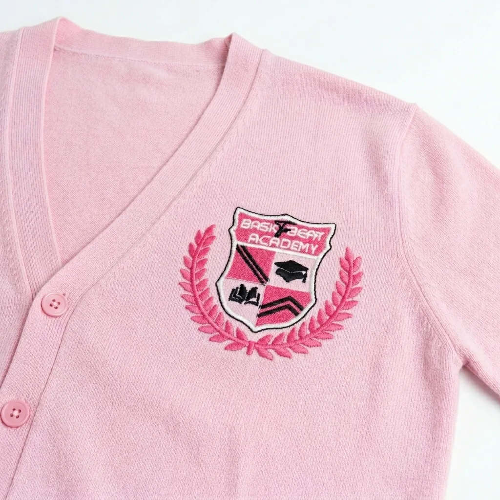 Custom embroidered cardigan