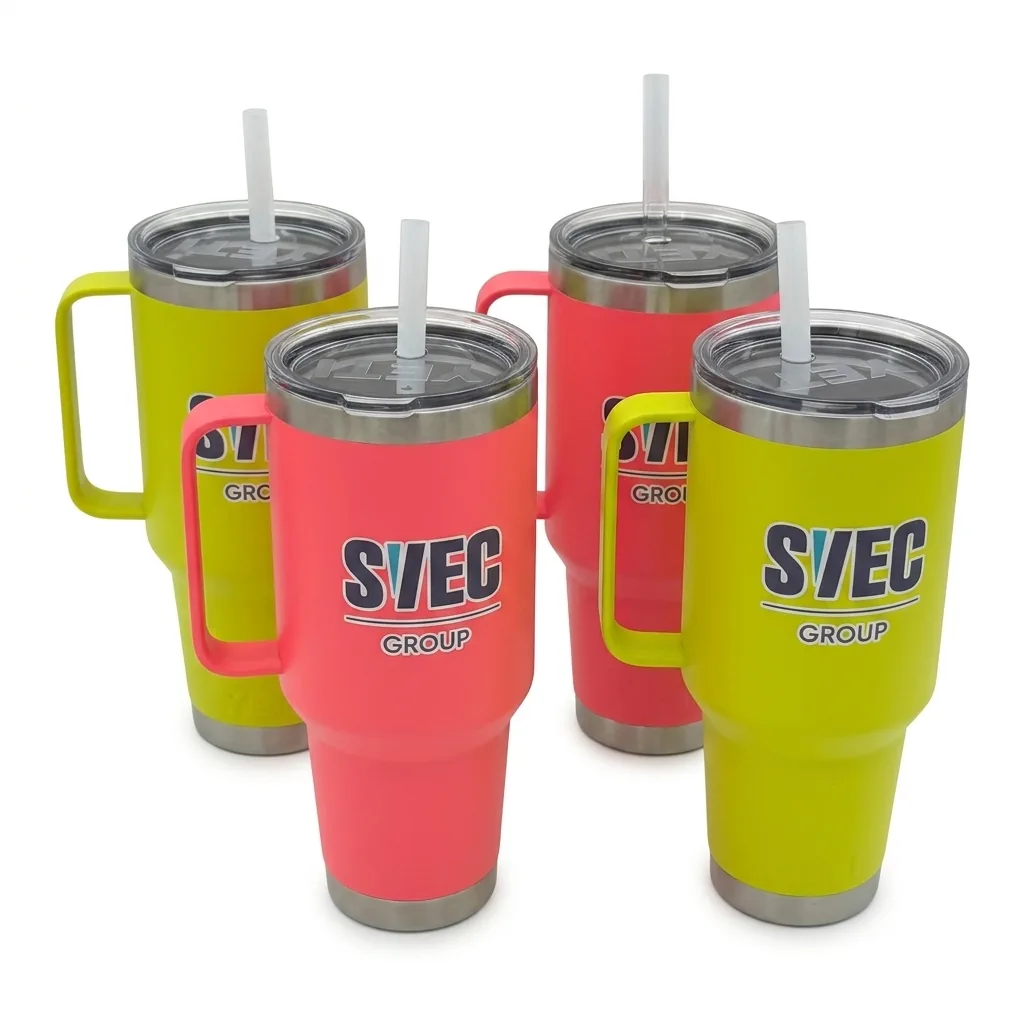 Custom embroidery and decoration by Bossa: uv svec tumblers